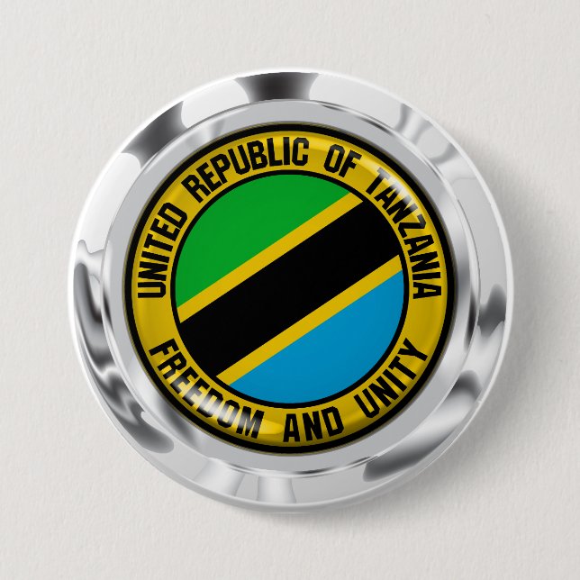 Tansania Round Emblem Button (Vorderseite)