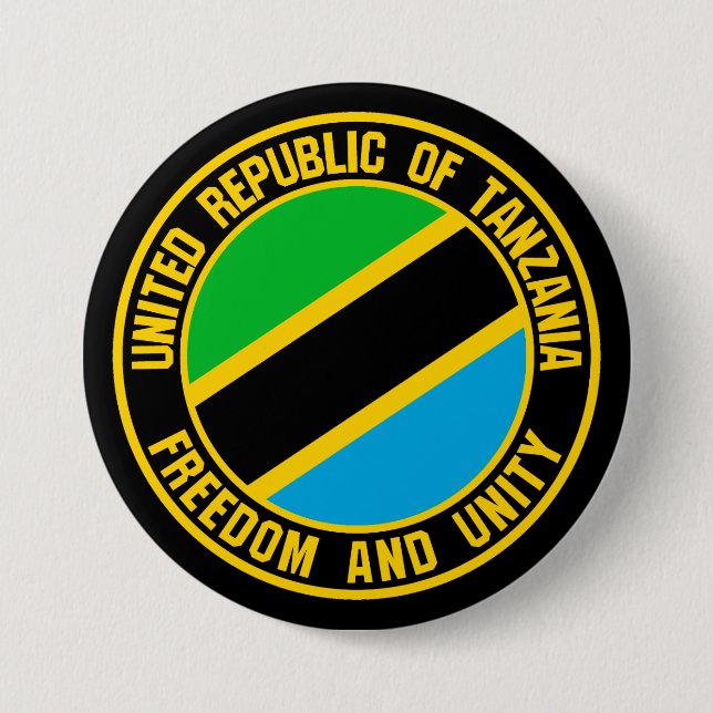Tansania Round Emblem Button (Vorderseite)