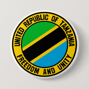 Tansania-Rundemblem Button