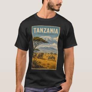 Tansania-Safari-Zebra-Illustration-Reise-Kunst T-Shirt