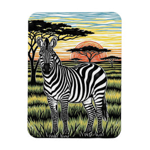 Tansania Serengeti Nationalpark Zebra Magnet