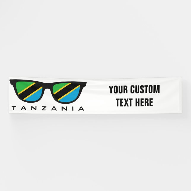 Tansania Shades benutzerdefinierte Text- und Farbb Banner (Horizontal)