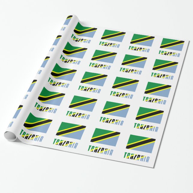Tansania Tansania Fahne Geschenkpapier (Ungerollt)