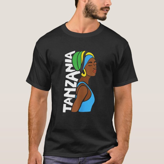 Tansania Tansania Flag Afrikanisches Erbe T-Shirt (Vorderseite)