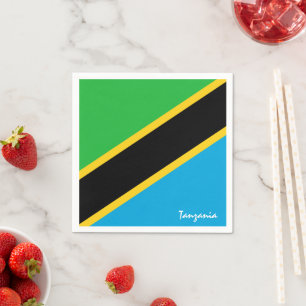 Tansania/Tansania Flag Party Fashion/Sports Fan Serviette