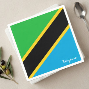 Tansania/Tansania Flag Party Fashion/Sports Fan Serviette