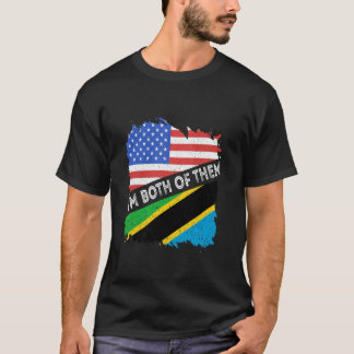 Tansania USA Amerika Tansanische Wurzeln Ich bin b T-Shirt