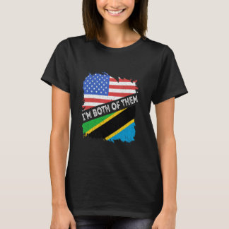Tansania USA Tansania Roots Ich bin beide von T T-Shirt