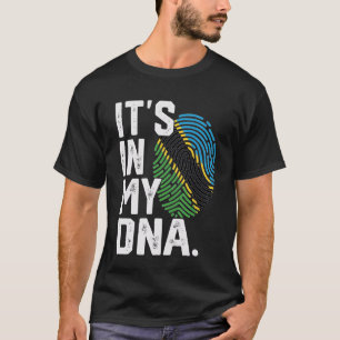 Tansania Wurzeln Flagge Fingerabdruck Grafik Patri T-Shirt