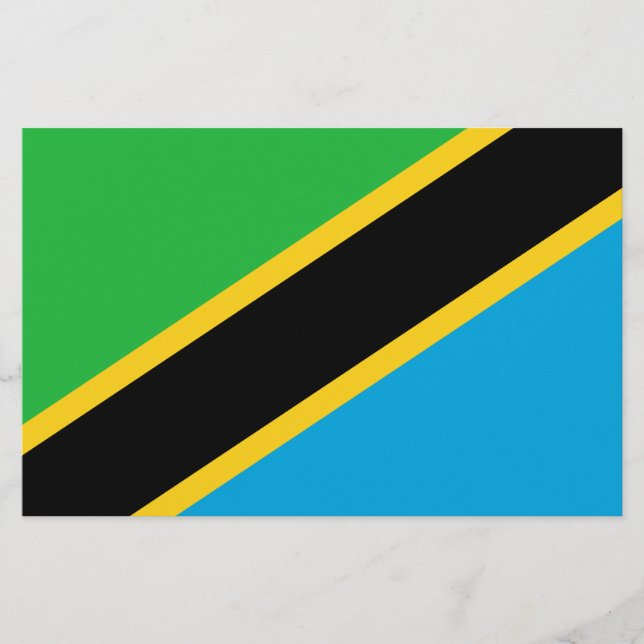 tansanische Flagge Briefpapier (Vorderseite)