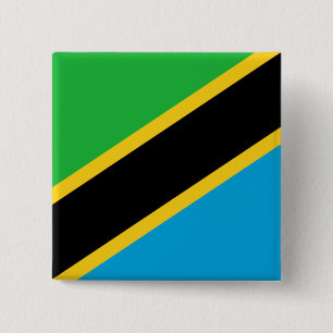 tansanische Flagge Button
