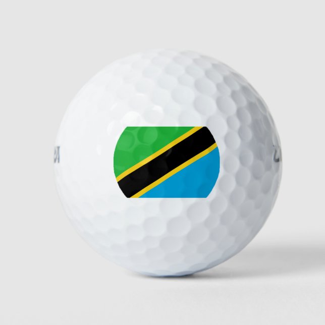 tansanische Flagge Golfball (Vorderseite)