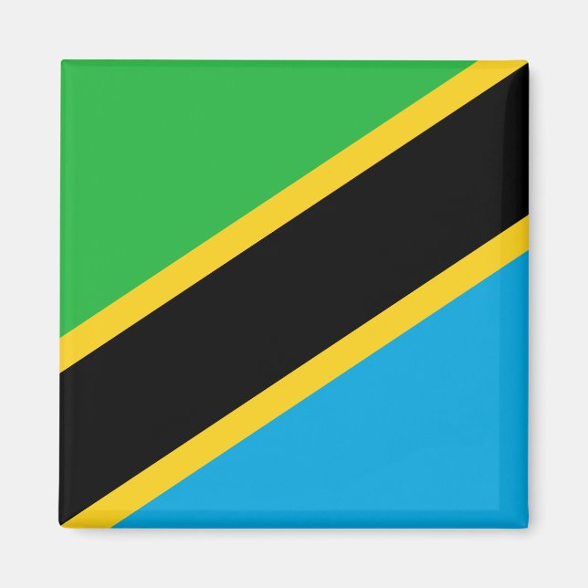 tansanische Flagge Magnet (Vorne)