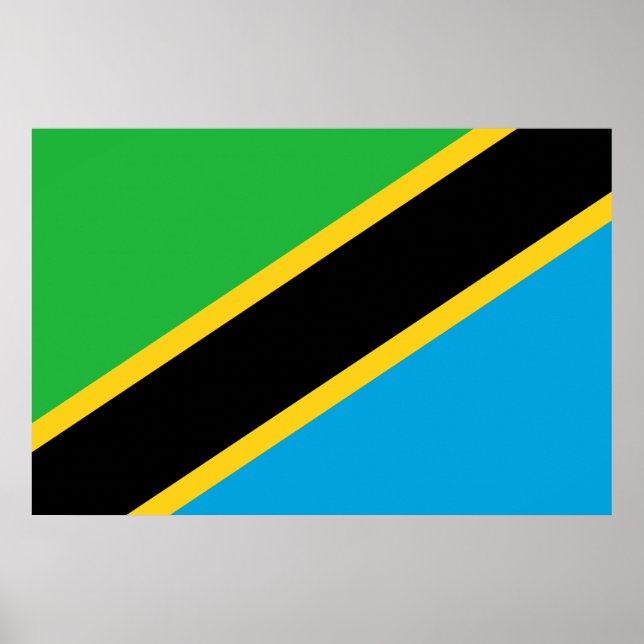 tansanische Flagge Poster (Vorne)