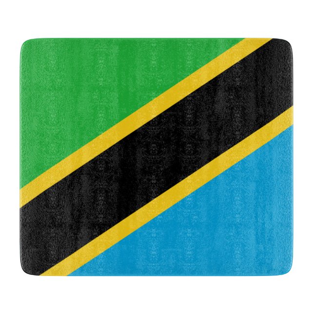 tansanische Flagge Schneidebrett (Vorderseite)
