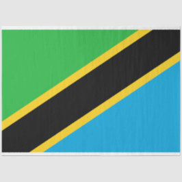tansanische Flagge Seidenpapier