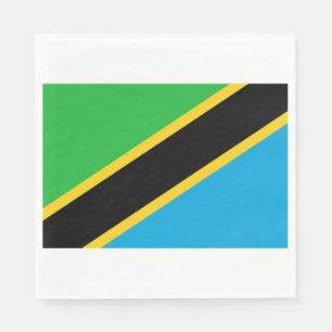 Tansanische Flagge Serviette