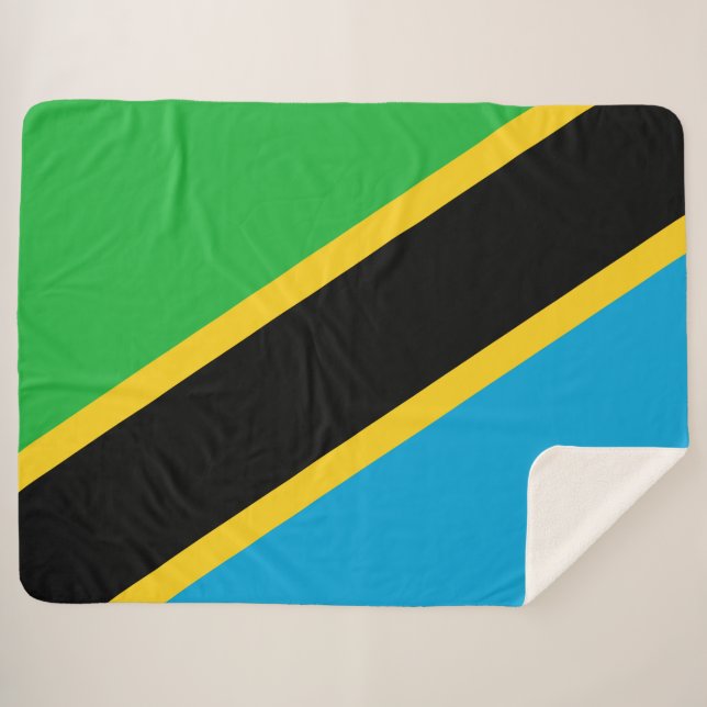 tansanische Flagge Sherpadecke (Vorderseite (Horizontal))