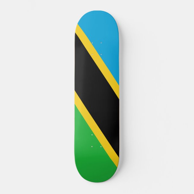 tansanische Flagge Skateboard (Vorderseite)