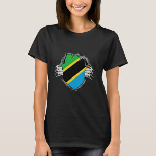 Tansanische Wurzeln Brust Tansanischer Stolz Tansa T-Shirt