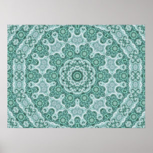 tantalizing in teal print poster