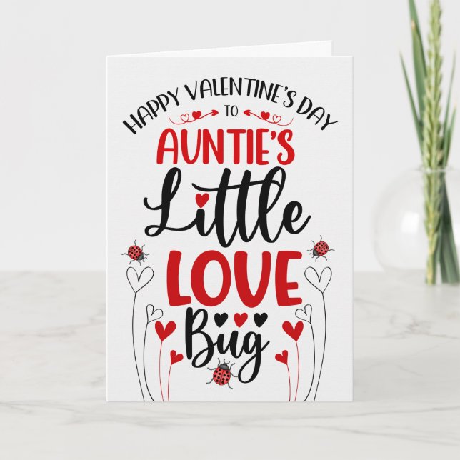 Tantas kleine Liebe Bug Valentine Feiertagskarte (Vorderseite)