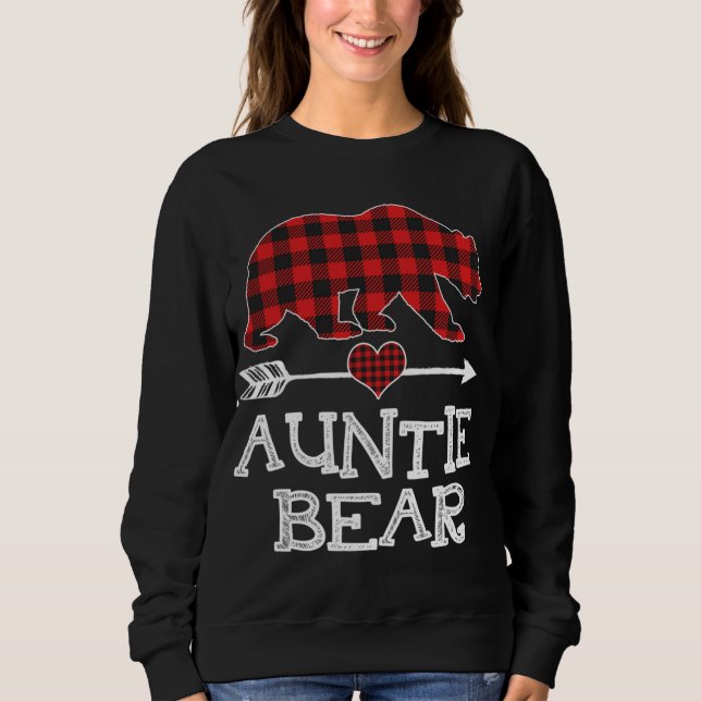 Tantchen Bear Christmas Pajama Red Kariert Buffalo Sweatshirt (Vorderseite)