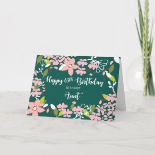 Tante 69. Geburtstag Grüne Blume Karte