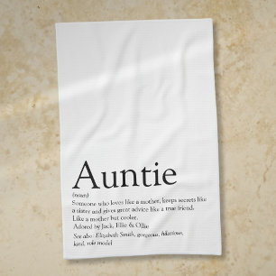 Tante aller Zeiten, Definition von Tante Fun Geschirrtuch