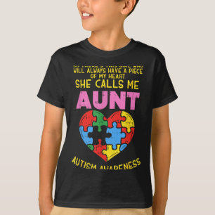 Tante Autismus-Bewusstsein-Shirt Mädchen Stück mei T-Shirt