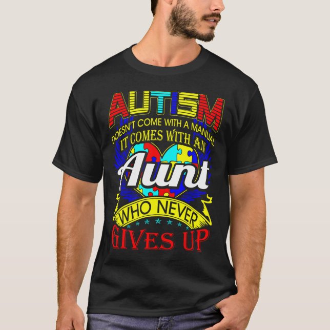 Tante Autismus gibt nie Aufklärung T-Shirt (Vorderseite)
