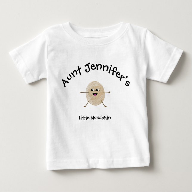 Tante Baby Clothes Kleine Munchkin-Vorlage Baby T-shirt (Vorderseite)
