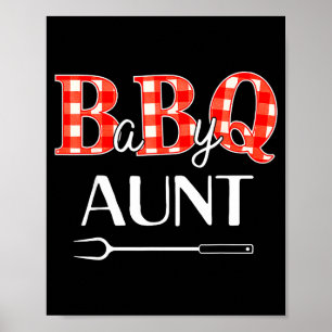 Tante Baby Shower BBQ-Party süße passende Familie Poster