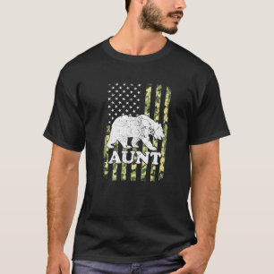 Tante Bear Camping Wandern Camouflage USA Amerika T-Shirt