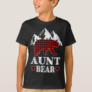 Tante Bear Christmas Pajama Red Kariert Buffalo Ma T-Shirt