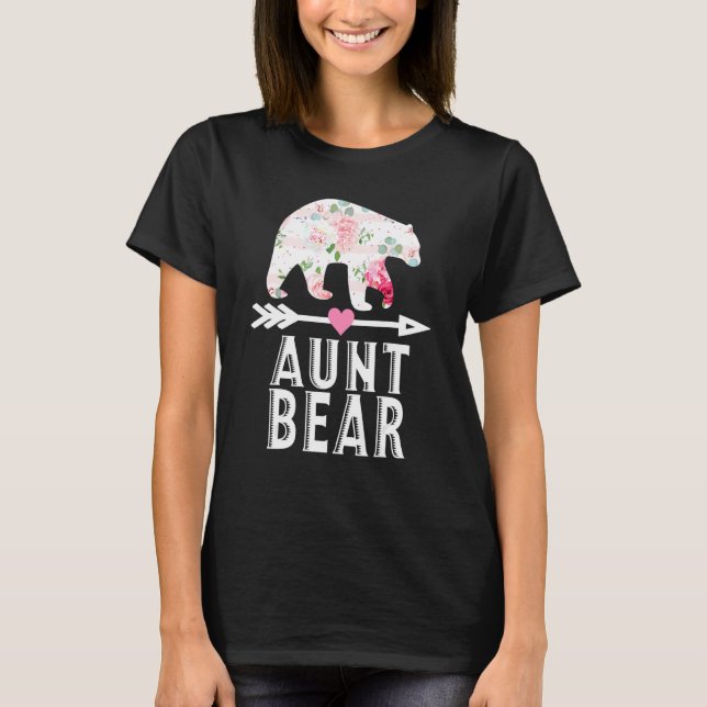 Tante Bear Mama Oma Floral Happy Mother Day T-Shirt (Vorderseite)