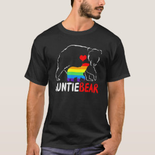 Tante Bear Stolz Tante Regenbogenflagge Lötbuttmot T-Shirt