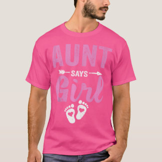 Tante bei Geschlechtsenthüllung sagt Mädchen Famil T-Shirt