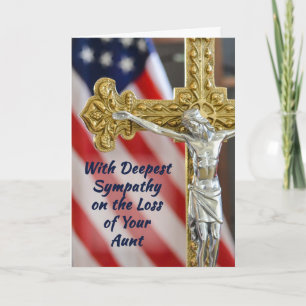 Tante, Beileid Religiöse Christliche Militär Karte