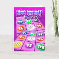 Tante Bingo Crazy Geburtskarte