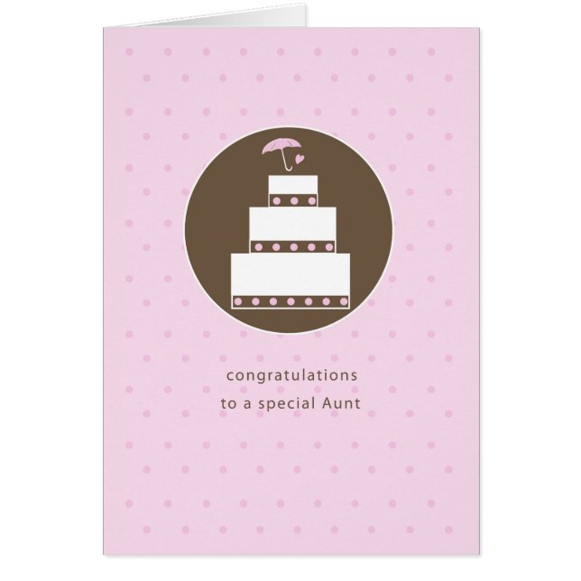 Tante, Brautparty Cake Glückwünsche (Vorne)