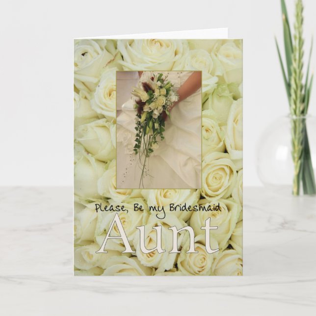 Tante Bridesmaid Einladung Klassische Braut (Vorderseite)