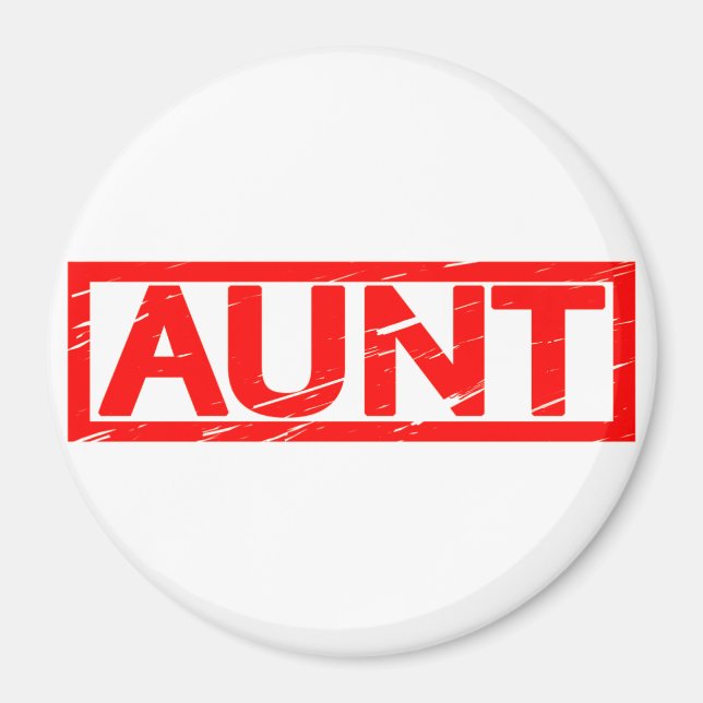 Tante-Briefmarke Magnet (Vorne)