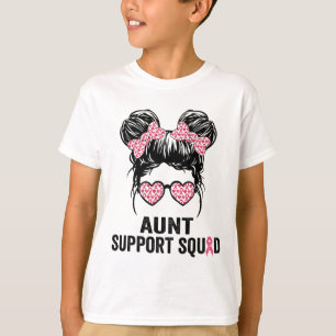 Tante Bun Gles Support Squad Brustkrebsbewusstsein T-Shirt