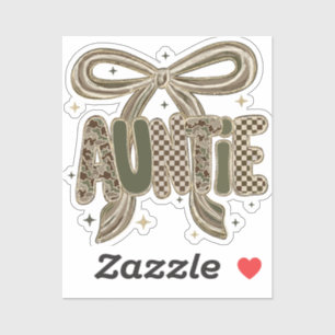 Tante Camo-Geschenk von Schwester Neue Babynamen-A Aufkleber