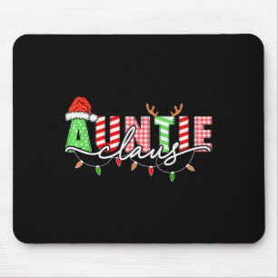 Tante Claus Weihnachtsbeleuchtung Pyjama Familie M Mousepad