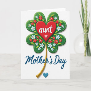 Tante Clover Muttertagskarte Karte