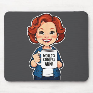 Tante Coolste der Welt Lustiges Kaffee Liebhaber G Mousepad