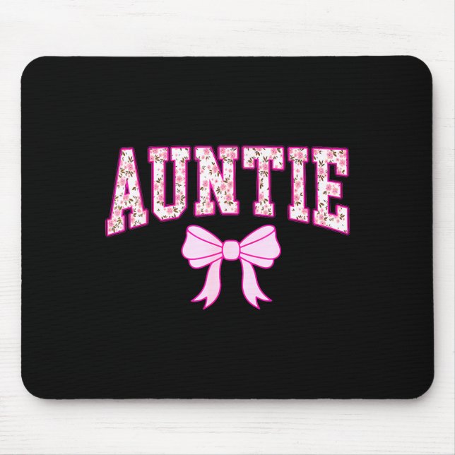 Tante Coquette Bogen Rosa Ästhetik Muttertag Tante Mousepad (Vorne)