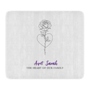 Tante Cutting Board - das Herz unserer Familie Schneidebrett